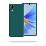 SUPER-ME Oppo A17k Green Plastic Dust Proof and Heat Ressitant Mobile Back Cover