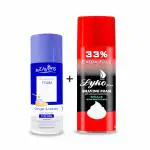 Zavers Hair Remover Foam for Men - 200gm with DUXX LYKO Plus Shaving Foam Regular - 400ml | Ultimate Grooming Set for Smooth, Clean Shave and Hair Removal | Perfect for Daily Use