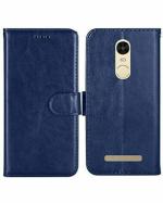 Malvi Gold Mi Redmi Note 3 Blue Artificial Leather Flip Cover