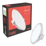 Fybros Cool White Cube Sleek Panel Ambient Round False Ceiling Led Lights For Home 22 Watts