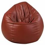 Couchette Stillo XXXL Teardrop Bean Bag Cover in Tan Faux Leather