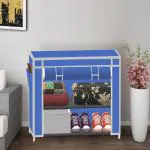 Home reserve 2 Layer Blue Collapsible wardrobe