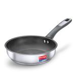 Prestige Platina Non-stick Stainless Steel Unique Impact Forged Bottom Fry Pan, 22cm, 1.9L (Silver)