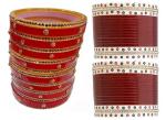 VIBRANCE Bridal Punjabi Chooda Red Set With Designer Suhag Chooda Set for Women (Pack Of 2)(2.4)
