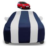 Mockhe Car Cover Compatible with Ford Figo with Mirror Pockets, Triple Stitched, Water Resistant Car Body Cover, Navy, Silver