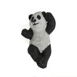 ZOWWI White & Black Resin Climbing Resin Rope Hanging Panda Statue