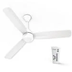Crompton Energion Cromair 1200Mm (48 Inch) BLDC Ceiling Fan High Speed 5S 28W Energy Efficient With Remote (Opal White)(Aluminium)