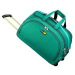 Skyline Green Polyester Men and Women 20 Inch Waterproof Luggage Travel Duffel Trolley Bag with 2 Wheels