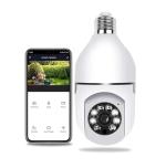 SKY HUB 1080p HD Bulb Light Wireless IP Camera, Fish Eye 360 Degree Panoramic Mini Lamp IR CCTV Home Wireless Security Camera (Camera-52)