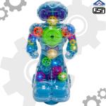 TOY KINGDOM Musical Transparent Gear Robot Toys for Kids 3+ years with Lights & Sound