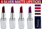 OUR BEAUTY Multicolor 100% Veg And Long Stay Soft Matte Lipstick Combo 79, 16 G (Pack Of 4)