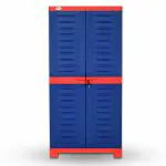 Supreme Furniture Fusion SR 02 Plastic Shoe Rack for Home (Med,Red/Blue)
