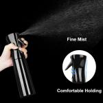 COSYSMART Spray Bottle Hair Water Continuous Mist Fine Aerosol Sprayer, Empty Plastic Bottle For Salon Hairdressing Aerosol, Plants, Gardening, Pets, Cleaning, Skin Care, Ironing, & Trusted by Professional Salons & Barbers (Black-300ML)
