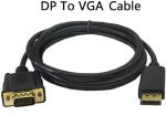 Terabyte Pvc Black 1.8 M Tv-Out Cable Display Port To Vga Male Video 1.8 Mtr.