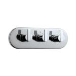 JAQUAR FONTE Series Normal Flow Concealed Fitting 4 WAY DIVERTER (Chrome), FON-40427 | Connections - Any 4 out of Spout, Overhead, Hand & Body Shower | Wall Mounted, Knob Selector No Button