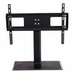 Gadget Wagon Led Tv Table Top Leg Stand Universal With Tempered Glass Base 24 x 52 x 57 cm