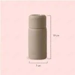 CARIZO Premium Car Cup Tissues Tuber Holder, Cylinder Napkin Tissues Storage Box, PU Leather Tissues Round Container (Beige) with 50 Pull Sheets Compatible with Maruti Suzuki Ciaz (Type-I) 2014-2018