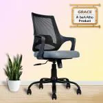 beAAtho Grace Multicolour Ergonomic Mesh Mid Back Revolving Office Chair with Heavy Duty Metal Base