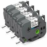 HAIDERY HARDWARE AUTM Fentec Multicolor Compatible Label Tape Replacement for Brother Tze-241 Label Tape Laminated Tze Tz Tape Tze241 for PT-D400AD PT-D600 PT-D400 PT-1880 Label Maker ( 12mm x 8m) (Pack of 4)