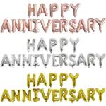 Littlin Happy Anniverssary Theme Foil Balloon for Party Decoration (Pack of 1) (Multicolor)