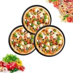 See Inside Non-Stick Pizza Pan for Oven, Microwave Convection OTG Large - Pack of 3 Pizza Tray  (Pack of 3, Microwave Safe)