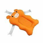 Babies Bloom Orange Newborn Baby Bath Pad Cushion Support With Strap