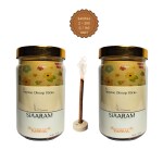 SiaaRam Sandal Fragrance Incense Dhoop Sticks for Pooja - Chandan Dhoop Batti in Reusable Jar (400 Gram)