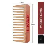 Keya Seth, Neem Wooden Comb Wide Tooth for Hair Growth for Men & Women All Purpose Small Size