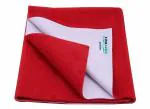 Newnik Baby Mat Waterproof Dry Sheet / Reusable Absorbent Sheets(70cm X 100cm) Cherry Red, Medium