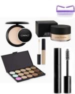 Toroka Women Makeup Kit Combo (Compact, Face Powder, Mascara and Nail Brush)