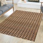 MRIC Collection Handmade Jute Carpet For Living Room Bedroom Dining Room Floor Carpet Size 5 x 8 Beige/Black Jute Rugs