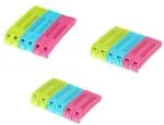 Fitaza Bag Sealing Clips Large, Medium, Small BPA Plastic Plastic Clips (Set of 18, Multicolor)