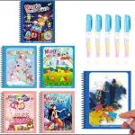 G MALL 5 Pack Reusable Magic Water Coloring Books for Toddlers,Paint with Water Books,Mess-Free Coloring Book,Portable Educational Doodle Drawing Toy,Improving Children's Imagination,Color Perception