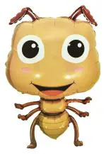 JAGMAG Ant Balloon and Foil Mylar for Baby Shower Kids Garden Insect Animals Decorations Aluminium Birthday Party Supplies (6 x 6 x 5 cm)