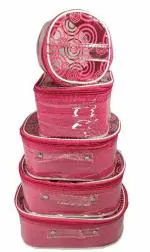 Ology- Trendy Set Of -5 pcs Large Size Cosmetic Storage Vanity Boxes Makeup Kit Box