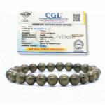 DVISHA Traders Original Certified Pyrite Stone Bracelet With Lab Test Report , Reiki Crystal Charged By Reiki Grandmaster & Vaastu Expert, Healing/Vastu/Gifts,Attracts Business Luck Protective Energy Wealth Finance, Money Magnate Piride