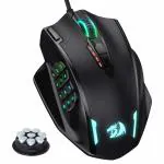 Redragon Black Impact Rgb Led Mmo Usb Mouse With Side Buttons Laser Wired Gaming Mouse With 12400 Dpi, High Precision
