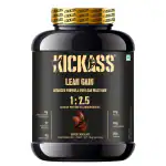 Kickass Advanced Formula Lean Gain, Protein to Carb ratio 1:2.5, 27 Micronutrients, 8 g Amino Matrix, DigeZyme,Swiss Chocolate Flavour, Free from Banned Substances, GMO and Gluten, No sugar 3Kg