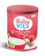 Babyvita Wheat Apple Powder Mix | No Preservatives | No Added Vitamins & Minerals (300 gm Jar, Pack of 1)