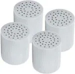 Riversoft SFC-15 PRO Shower Filter Cartridge with 15 Stage for Improving Hair and Skin Polypropylene, White (pack of 4)