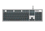 AULA F2028 Wired USB Multimedia Gaming Keyboard (Black, Grey)