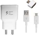 Badger Wall Charger Accessory Combo for Samsung Galaxy J6 with Data Transfer & Fast Charging Cable (White)