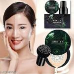 ZZ LAZYCOTTAGE 3 in 1 CC and BB Water Proof Foundation Concealer Cream with Air Cushion Mushroom+ Long Lasting Gel Eyeliner