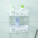 Kuber Industries White Polypropylene Bathroom And Kitchen Organizer Pp (Pack Of 2)