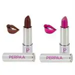 Perpaa Brown, Pink Lipstick (Pack Of 2)