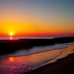 Love Creation A4 Size poster print for creative wall art- golden-hour-horizon-7979( Sticker)