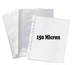 Lakeer 150 Micron Waterproof Transparent Document Leaf/Sleeve Sheet Protector Pack of 50 Sheets Top Loading, Clear, Reinforced 11-Hole, Acid-Free, Archival Safe for Documents and Photos