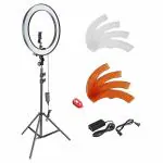 Neewer 18-in.Dimmable LED Ring Light Kit+ Light Stand, Hot Shoe Adapter for YouTube Shooting