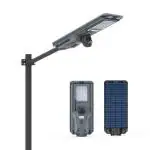 Homehop 200Watts Solar Street Lights Outdoor with Security Camera Waterproof 111 LEDs Motion Sensor Lamp with Remote Controller and TF Card (Cool White-Aluminium)