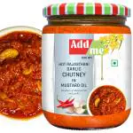 Add me Rajasthani Chilli Garlic Paste and Marinade Chutney 500G Glass Pack masaledar North Indian lassan ki Chutney